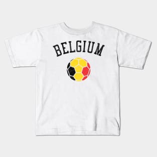 Belgium Soccer Team Heritage Flag Kids T-Shirt